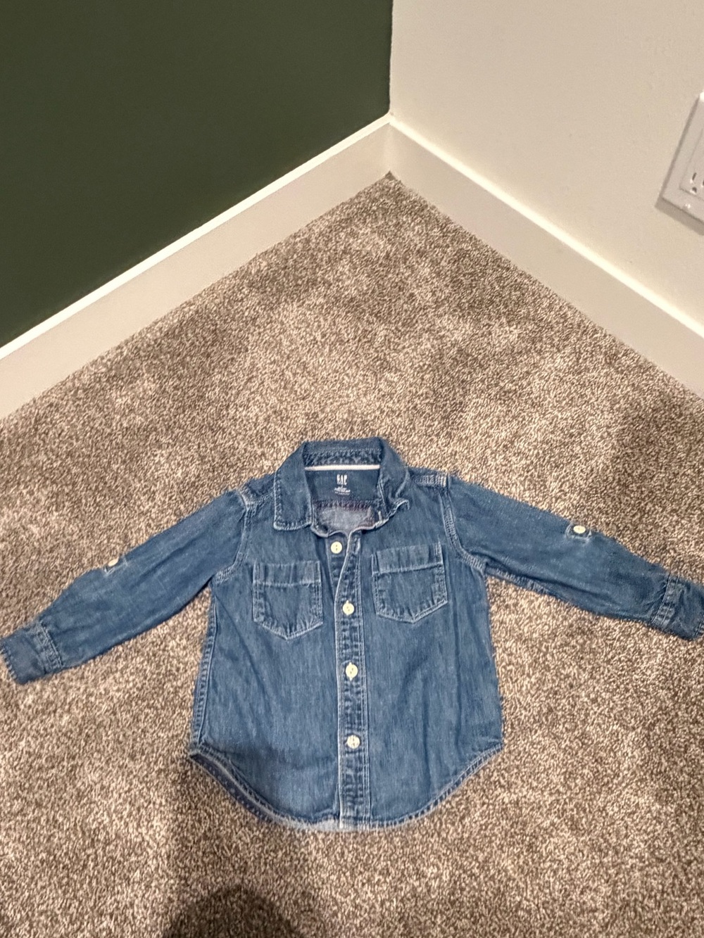 GAP Kids Denim Button-Down Shirt in Blue
